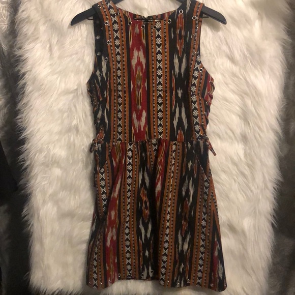 Reformation Bronco Lace Up Mini Dress Size 8 - Picture 2 of 8